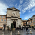 Facciata del Santuario di San Salvatore in Lauro a Roma, luogo di arrivo dell'immagine di Madre Ignazia Isacchi il 22 settembre